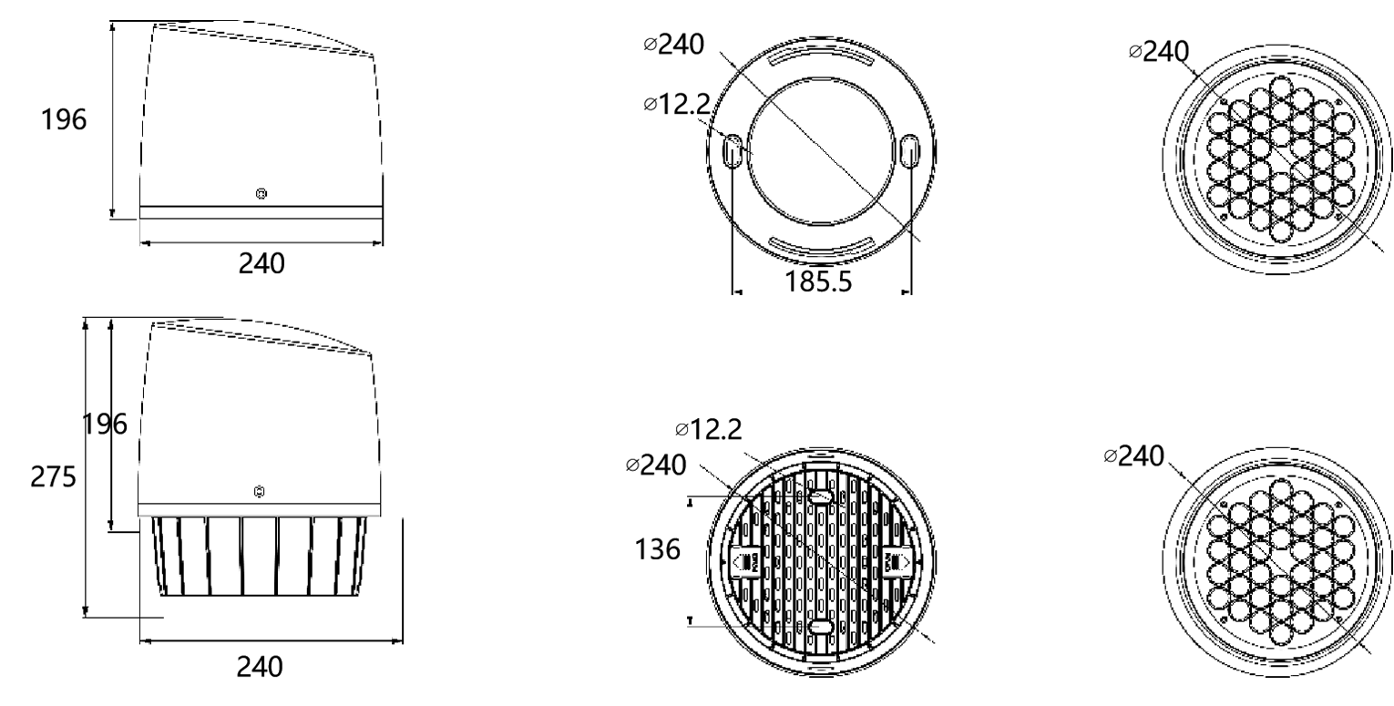 null HUG-708 Underground light Specifications 02.png